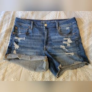 American Eagle High-Rise Shortie Jean Shorts